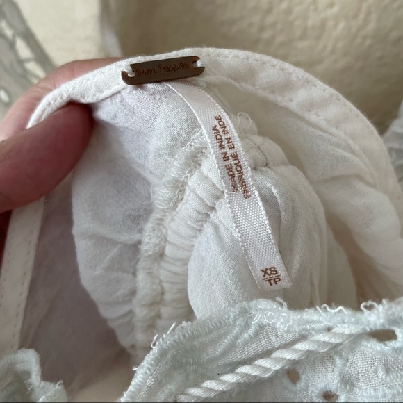 FREE PEOPLE Romance Eyelet Trim Romper - Picture 7 of 8